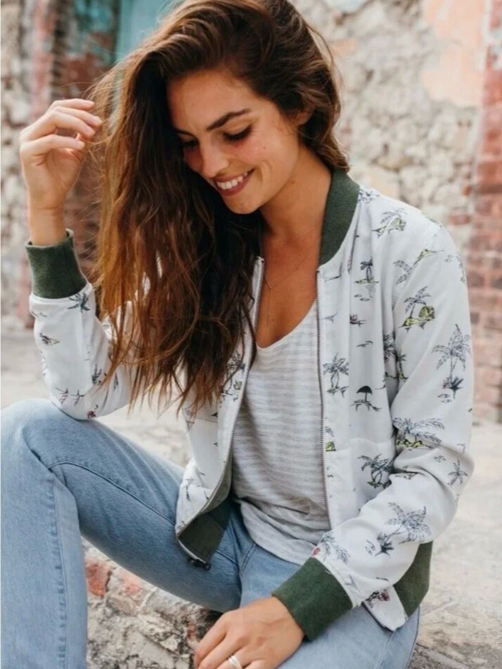 Faherty Aloha Reversible Bomber Jacket 🌺✈️ Size M | Like New